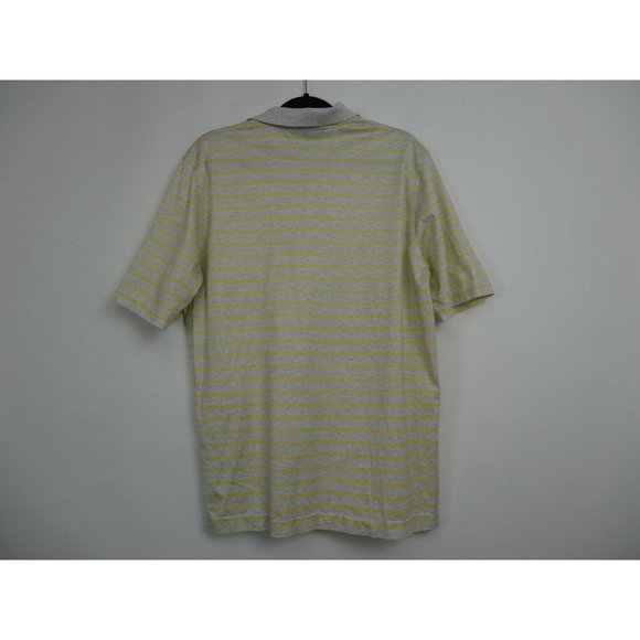 BOBBY JONES YELLON AND GREY PATTERN 100% COTTON POLO SHIRT SIZE LARGE - Picture 4 of 6